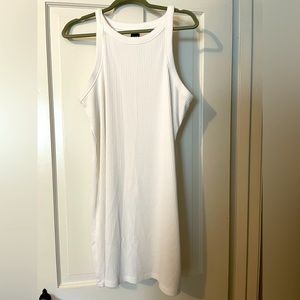 Gap Ribbed White Tank Dress